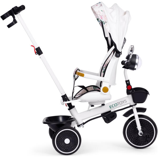 Trehjulssykkel for barn barnevogn roterende sete skyver baldakin ECOTOYS - Bilde 5