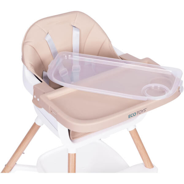 Spisestol 2-i-1 ECOTOYS Beige - Bilde 4