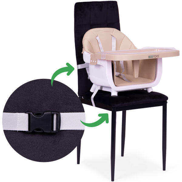 Spisestol 2-i-1 ECOTOYS Beige - Bilde 5