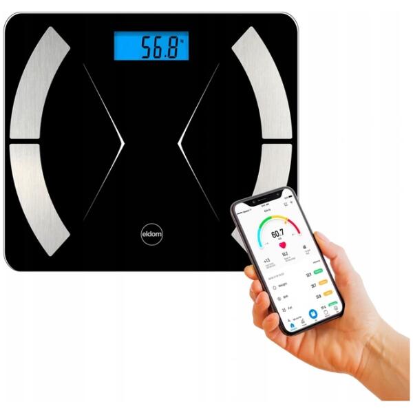Intelligent badevekt bluetooth Eldom TWO500 Svart - Bilde 2