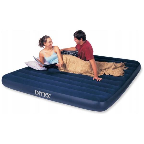 Oppblåsbar dobbeltmadrass 203x183 cm fløyel INTEX 64755 - Bilde 2