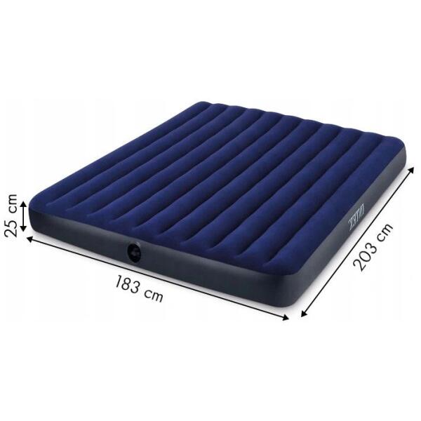 Oppblåsbar dobbeltmadrass 203x183 cm fløyel INTEX 64755 - Bilde 4