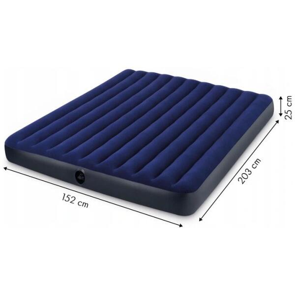 Oppblåsbar dobbel luftmadrass 203x152 cm med puter INTEX 64765 Velur - Bilde 5