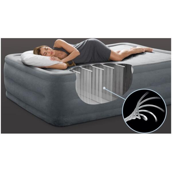 Intex 64418 Dobbel oppblåsbar madrass med automatisk pumpe 203x152 cm - Bilde 2
