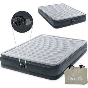 Oppblåsbar madrass 203x15 cm dobbelt med pumpe INTEX 67770