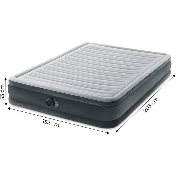Oppblåsbar madrass 203x15 cm dobbelt med pumpe INTEX 67770 - Bilde 6