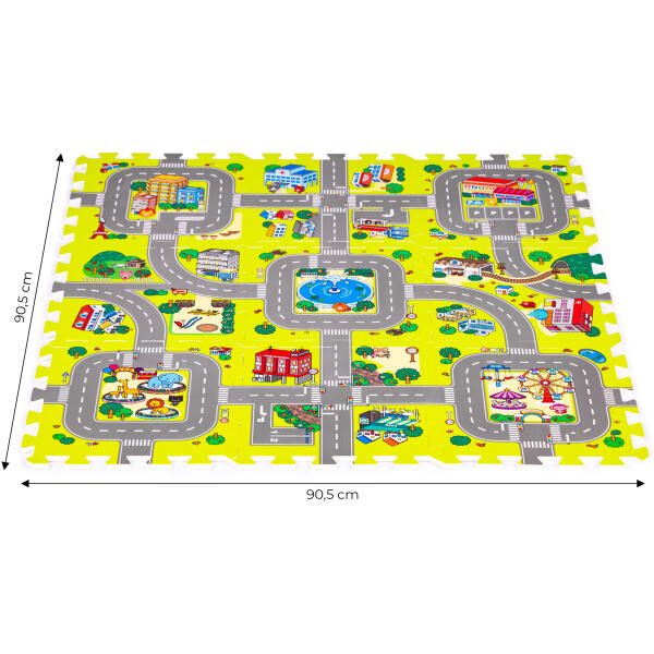 Skummatte for barn by 9 elementer 90,5x90,5cm IPLAY - Bilde 7