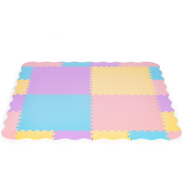 Skummatte med gjerde 141,5x141,5 cm 24 deler IPLAY Fargerik - Bilde 4