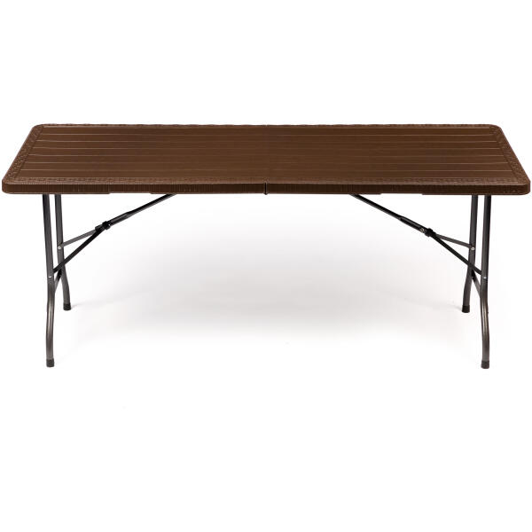 Sammenleggbart hagebord fest cateringbord 180x75 cm ModernHome Brun - Bilde 3