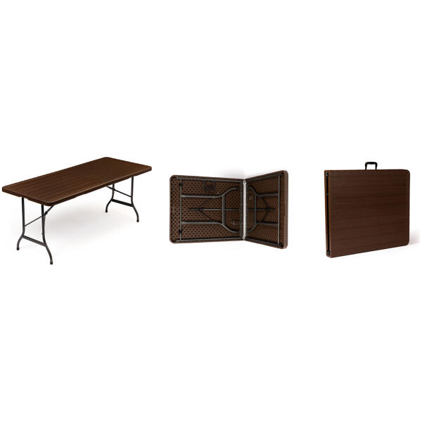 Sammenleggbart hagebord fest cateringbord 180x75 cm ModernHome Brun - Bilde 6