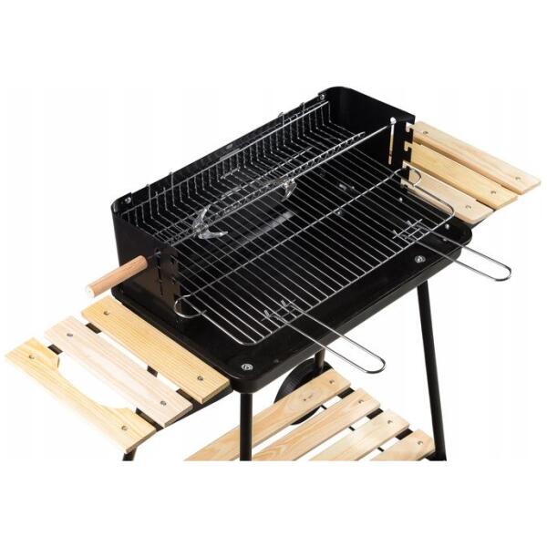 Kullgrill med hyller justerbar 2 rister bærbar - Bilde 3