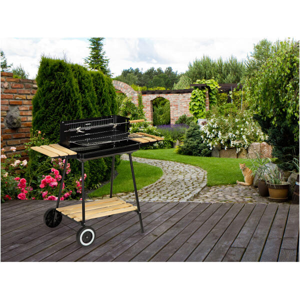 Kullgrill med hyller justerbar 2 rister bærbar - Bilde 8