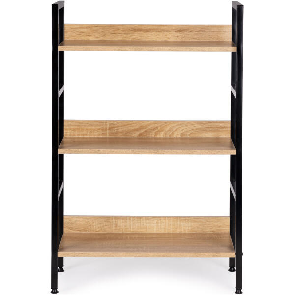 Moderne trehylle bokhylle i tre metallramme LOFT ModernHome