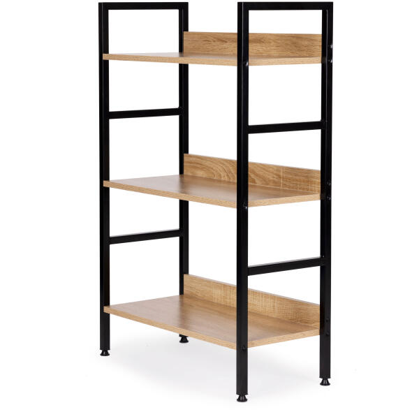 Moderne trehylle bokhylle i tre metallramme LOFT ModernHome - Bilde 5