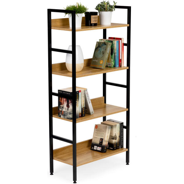 Industriell trehylle bokhylle skap loft ModernHome - Bilde 5