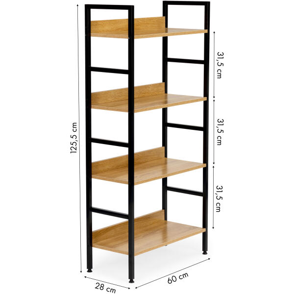 Industriell trehylle bokhylle skap loft ModernHome - Bilde 7