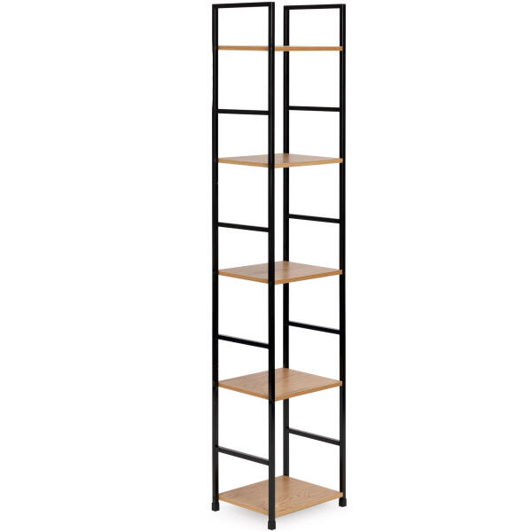 Moderne trehylle i tre med metallramme LOFT 5 hyller ModernHome - Bilde 2
