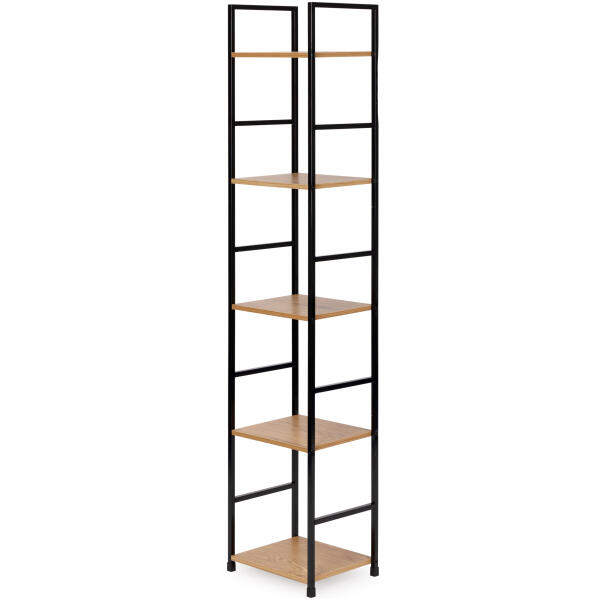 Moderne trehylle i tre med metallramme LOFT 5 hyller ModernHome - Bilde 3