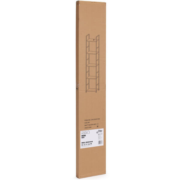 Moderne trehylle i tre med metallramme LOFT 5 hyller ModernHome - Bilde 7