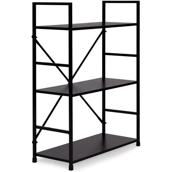 Trehyller trehylle metallramme bred LOFT ModernHome Svart - Bilde 2