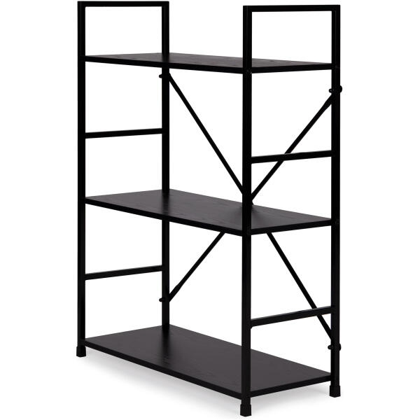 Trehyller trehylle metallramme bred LOFT ModernHome Svart - Bilde 3
