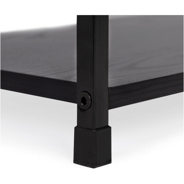 Trehyller trehylle metallramme bred LOFT ModernHome Svart - Bilde 4