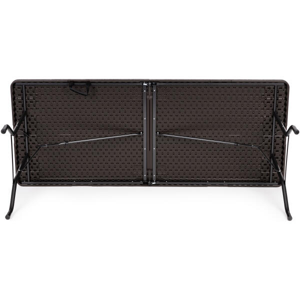 Sammenleggbart cateringbord bankettbord hagebord 179x74 cm ModernHome Brun - Bilde 6