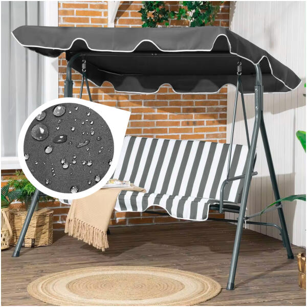 Tak til huske 200x120 cm vanntett trekk MultiGarden Grå - Bilde 4