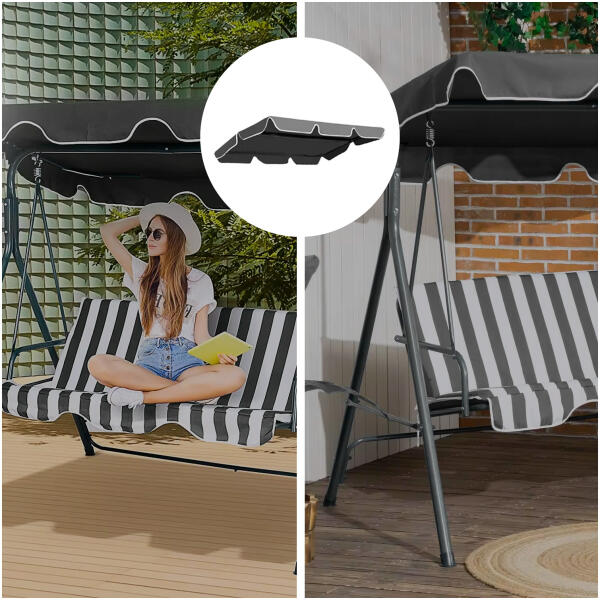 Tak til huske 200x120 cm vanntett trekk MultiGarden Grå - Bilde 5