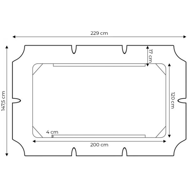 Tak til huske 200x120 cm vanntett trekk MultiGarden Grå - Bilde 8