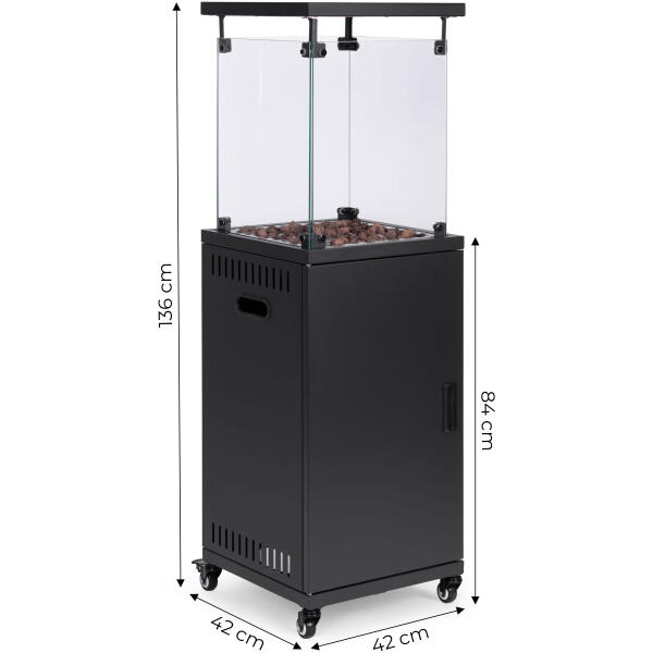 Gassvarmer terrassevarmer 13 kW glass for hage uteplass regulator vulkanske steiner trekk MultiGarden - Bilde 10