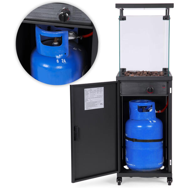 Gassvarmer terrassevarmer 13 kW glass for hage uteplass regulator vulkanske steiner trekk MultiGarden - Bilde 5