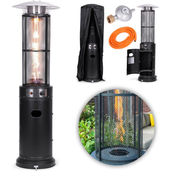 Gass terrassevarmer 13 kW glass til hage patio regulator slange trekk MultiGarden