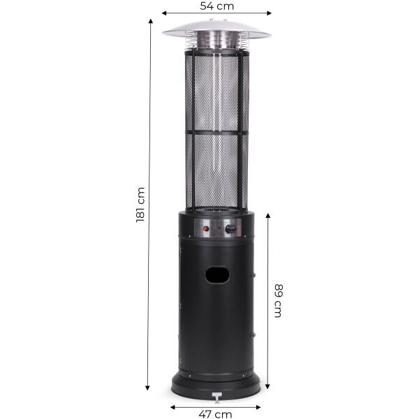 Gass terrassevarmer 13 kW glass til hage patio regulator slange trekk MultiGarden - Bilde 10