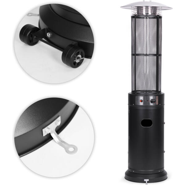 Gass terrassevarmer 13 kW glass til hage patio regulator slange trekk MultiGarden - Bilde 4