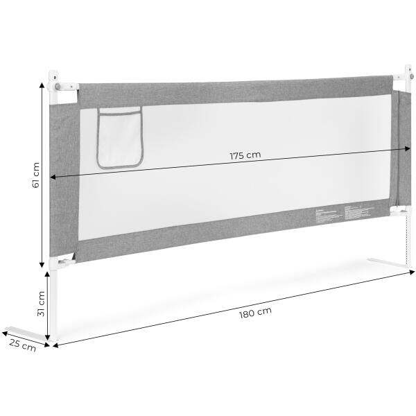 Sengesperre for seng 180 cm beskyttelse for barn ECOTOYS - Bilde 7