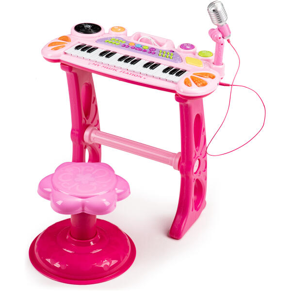 Keyboard piano med mikrofon mp3 Rosa