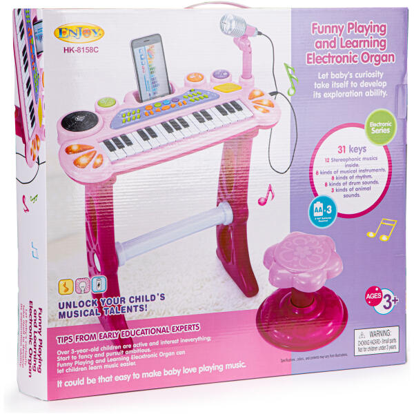 Keyboard piano med mikrofon mp3 Rosa - Bilde 3