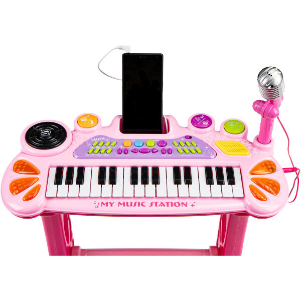Keyboard piano med mikrofon mp3 Rosa - Bilde 4