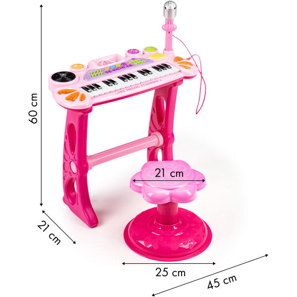 Keyboard piano med mikrofon mp3 Rosa - Bilde 5