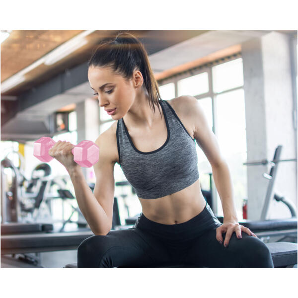 Hantler sekskantet sett 2x3 kg treningsvekter fitnessvekter ModernHome Rosa - Bilde 6