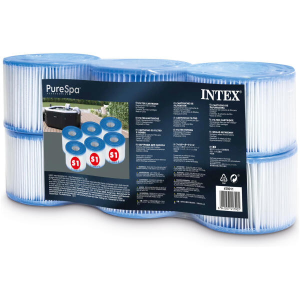 Filtre S1 komplett 6 stk sett Pure SPA INTEX 29011