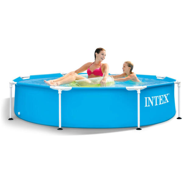 Rundt hagebasseng med ramme 244x51 Metal Frame INTEX 28205 - Bilde 2