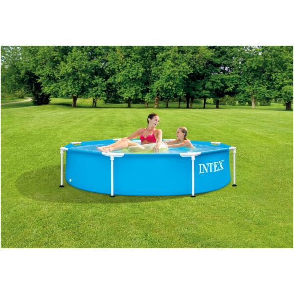 Rundt hagebasseng med ramme 244x51 Metal Frame INTEX 28205 - Bilde 4