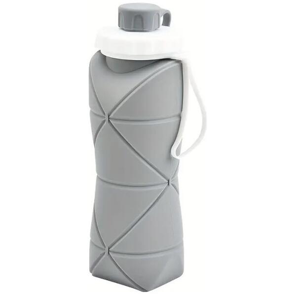 Liten sammenleggbar silikon vannflaske 600 ml BD11SZ Blå - Bilde 2