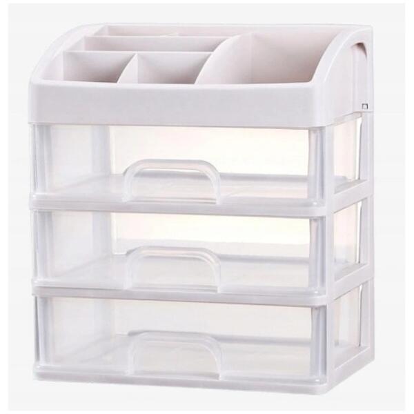 Organizer med skuffe smykkeskrin for kosmetikk 26.8x23.3x17cm CB14 - Bilde 3
