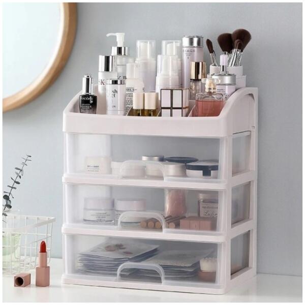 Organizer med skuffe smykkeskrin for kosmetikk 26.8x23.3x17cm CB14 - Bilde 2