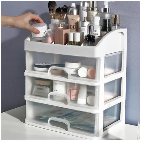 Organizer med skuffe smykkeskrin for kosmetikk 26.8x23.3x17cm CB14 - Bilde 7