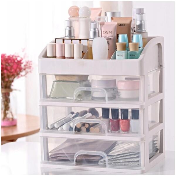 Organizer med skuffe smykkeskrin for kosmetikk 26.8x23.3x17cm CB14 - Bilde 6