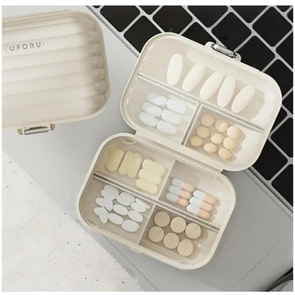Organizer kasett medisinskrin med rom CB53 Rillet - Bilde 3